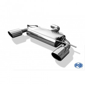 Silencieux arrière duplex inox 1x129x106mm type 32 pour AUDI A3 CABRIOLET TYPE 8P