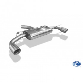 Silencieux arrière duplex inox 1x100mm type 25 pour VOLKSWAGEN GOLF MK7 GTE Facelift