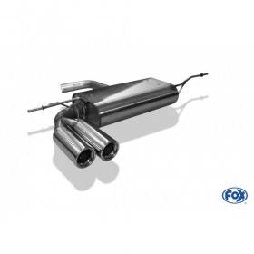 Silencieux arrière inox 2x76mm type 13 pour AUDI A3 TYPE 8P