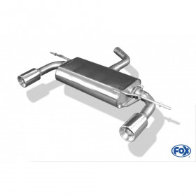 Silencieux arrière duplex inox 1x90mm type 13 pour AUDI A3 TYPE 8P