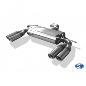 Silencieux arrière duplex inox 2x76mm type 17 pour AUDI A3 TYPE 8P
