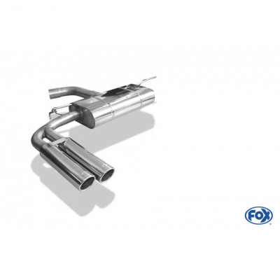 Silencieux arrière inox 2x80mm type 16 pour AUDI A3 BERLINE S-LINE TYPE 8V