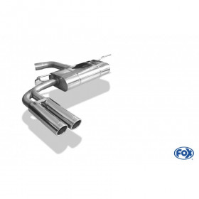 Silent rear duplex stainless steel 1x160x80mm type 53 for VOLKSWAGEN T5/T6 4-MOTION