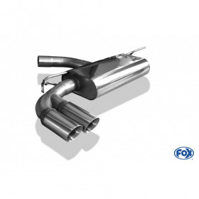 Silencieux arrière inox 2x80mm type 25 pour AUDI A3 BERLINE TYPE 8V