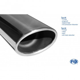 Silencieux arrière duplex inox 1x140x90mm type 44 pour AUDI A3 SPORTBACK TYPE 8V