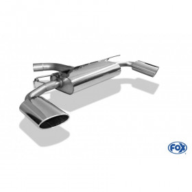 Silencieux arrière duplex inox 1x160x90mm type 38 pour AUDI A3 SPORTBACK TYPE 8V