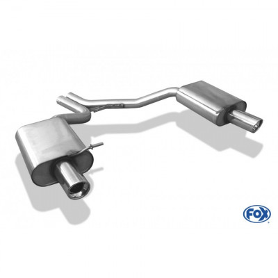 Silencieux arrière duplex inox 1x90mm type 17 pour AUDI A4 TYPE B6
