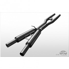 Silent rear duplex stainless steel 1x160x80mm type 53 for VOLKSWAGEN T5/T6 4-MOTION