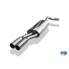 Silencieux arrière inox 2x76mm type 10 pour AUDI A4 TYPE B5