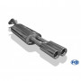 Silencieux arrière inox 2x76mm type 13 pour AUDI A4 TYPE B5