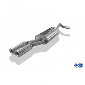 Silencieux arrière inox 2x76mm type 13 pour AUDI A4 TYPE B5