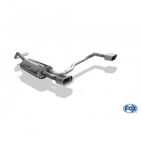 Silencieux arrière duplex inox 1x135x80mm type 53 pour AUDI A4 TYPE B5