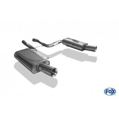 Silencieux arrière duplex inox 1x100mm type 24 pour AUDI S4 TYPE B6