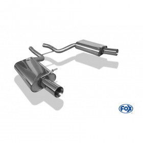 Silencieux arrière duplex inox 1x100mm type 24 pour AUDI S4 CABRIOLET TYPE B6