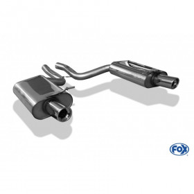 Silencieux arrière duplex inox 1x90mm type 17 pour AUDI S4 CABRIOLET TYPE B6