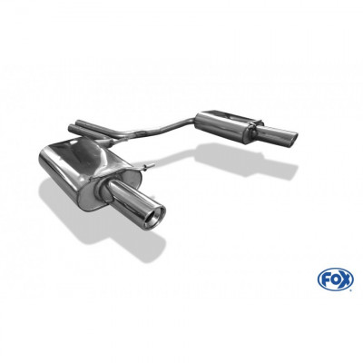 Silencieux arrière duplex inox 1x90mm type 17 pour AUDI A4 CABRIOLET TYPE 8H