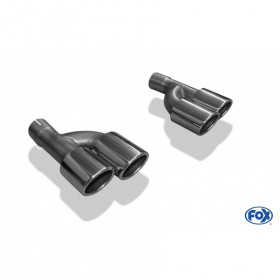 Embouts d'échappement duplex inox 2x88x74mm type 32 pour AUDI A4 TYPE B7