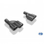 Embouts d'échappement duplex inox 2x88x74mm type 32 pour AUDI A4 TYPE B7