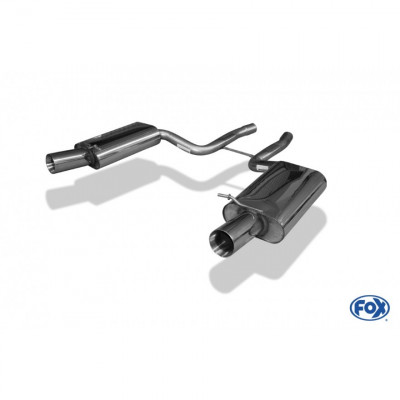 Silent rear duplex stainless steel 1x160x80mm type 53 for VOLKSWAGEN T5/T6 4-MOTION