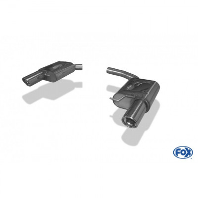 Silencieux arrière duplex inox 1x100mm type 17 pour AUDI A5 COUPE QUATTRO TYPE B8/8T