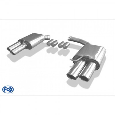 Silencieux arrière duplex inox 2x88x74mm type 32 pour AUDI S5 COUPE QUATTRO TYPE B8/8T