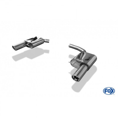 Silencieux arrière duplex inox 1x100mm type 17 pour AUDI A5 SPORTBACK TYPE B8/8T