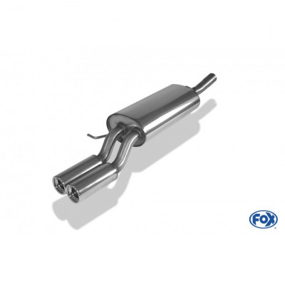 Silencieux arrière inox 2x76mm type 13 pour AUDI A6 TYPE 4B (sans découpe)