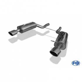 Silencieux arrière duplex inox 1x140x90mm type 32 pour AUDI RS6 TYPE 4B