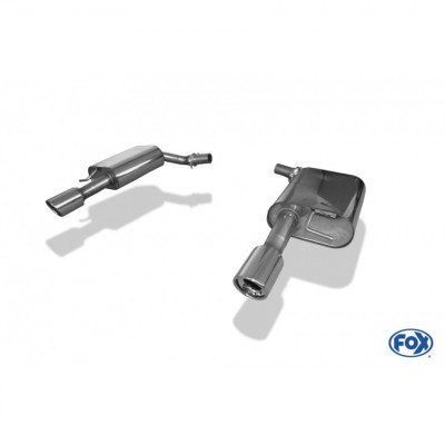 Silencieux arrière duplex inox 1x90mm type 17 pour AUDI A6 QUATTRO/ALLROAD TYPE 4F