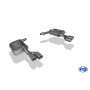 Silencieux arrière duplex inox 2x76mm type 17 pour AUDI A6 QUATTRO/ALLROAD TYPE 4F