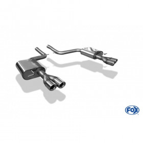Silencieux arrière duplex inox 2x76mm type 17 pour AUDI A6 QUATTRO TYPE 4F