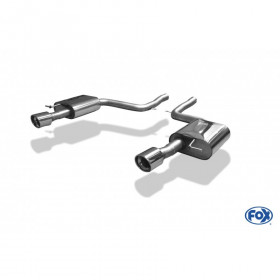 Silencieux arrière duplex inox 1x100mm type 17 pour AUDI A6 QUATTRO TYPE 4F