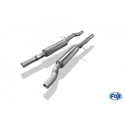 Silent rear duplex stainless steel 1x160x80mm type 53 for VOLKSWAGEN T5/T6 4-MOTION