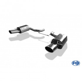 Silencieux arrière duplex inox 1x140x90mm type 32 pour AUDI RS6 TYPE 4F