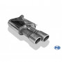 Silencieux arrière inox 2x90mm type 16 pour AUDI A6 TYPE 4G