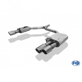 Silencieux arrière duplex inox 2x90mm type 16 pour AUDI A6 TYPE 4G