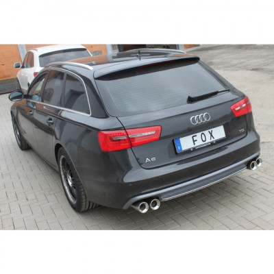Silencieux arrière duplex inox 2x90mm type 13 pour AUDI A6 TYPE 4G
