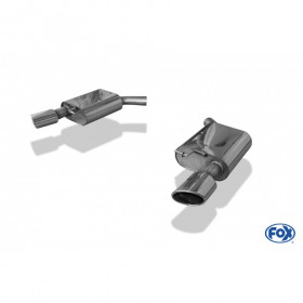 Silencieux arrière duplex inox 1x115x85mm type 38 pour AUDI A7 QUATTRO TYPE 4G