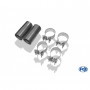 Silencieux arrière inox 2x76mm type 17 pour AUDI A8 TYPE D2