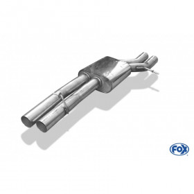 Silent rear duplex stainless steel 1x160x80mm type 53 for VOLKSWAGEN T5/T6 4-MOTION