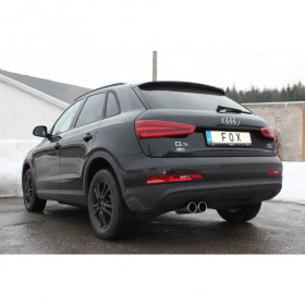 Silencieux arrière inox 2x80mm type 16 pour AUDI Q3 QUATTRO