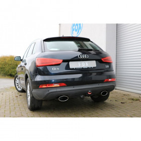 Silencieux arrière duplex inox 1x160x90mm type 38 pour AUDI Q3 QUATTRO