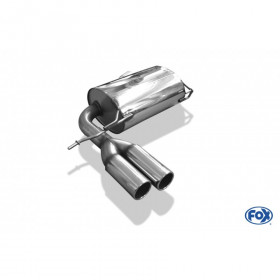 Silencieux arrière inox 2x80mm type 12 pour AUDI Q3 QUATTRO