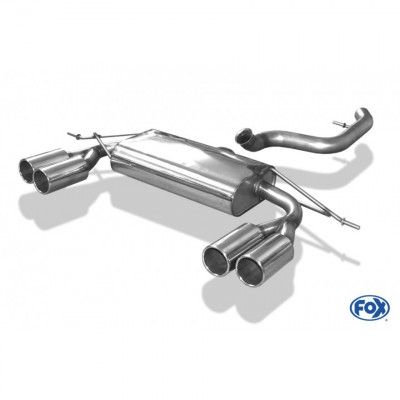 Silencieux arrière inox duplex 2x90mm type 12 pour AUDI Q3 QUATTRO