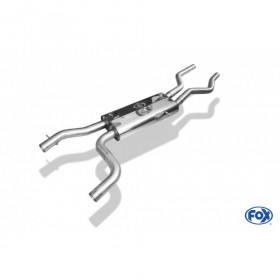 Silent rear duplex stainless steel 1x160x80mm type 53 for VOLKSWAGEN T5/T6 4-MOTION