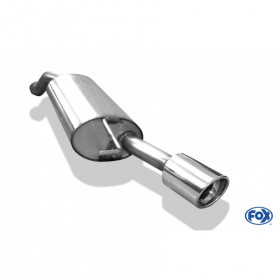 Silencieux arrière inox 1x100mm type 17 pour AUDI TT TYPE 8N