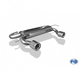 Silencieux arrière duplex inox 1x100mm type 13 pour AUDI TT QUATTRO TYPE 8N