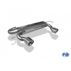 Silencieux arrière duplex inox 1x100mm type 17 pour AUDI TT QUATTRO TYPE 8N