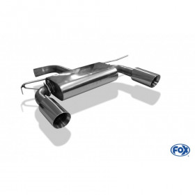 Silencieux arrière duplex inox 1x100mm type 25 pour AUDI TT TYPE 8S/FV3