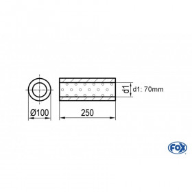 Silent stainless steel rear 1x135x80mm type 53 for OPEL VECTRA A (COFFRE)